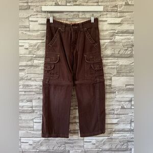 Carter’s || Vintage 90’s Burnt Brown Cargo Boy Shorts Retro Pants Sz 7